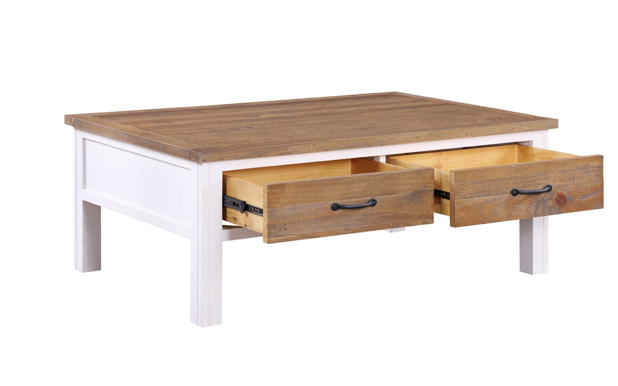Baumhaus Splash of White - Coffee Table With Four Drawers (VTTW08A)