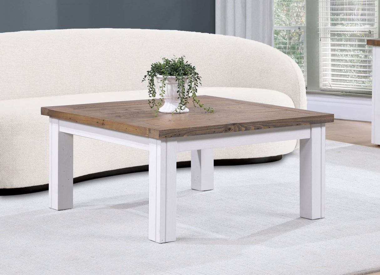 Baumhaus Splash of White - Low Square Coffee Table (VTTW08B)