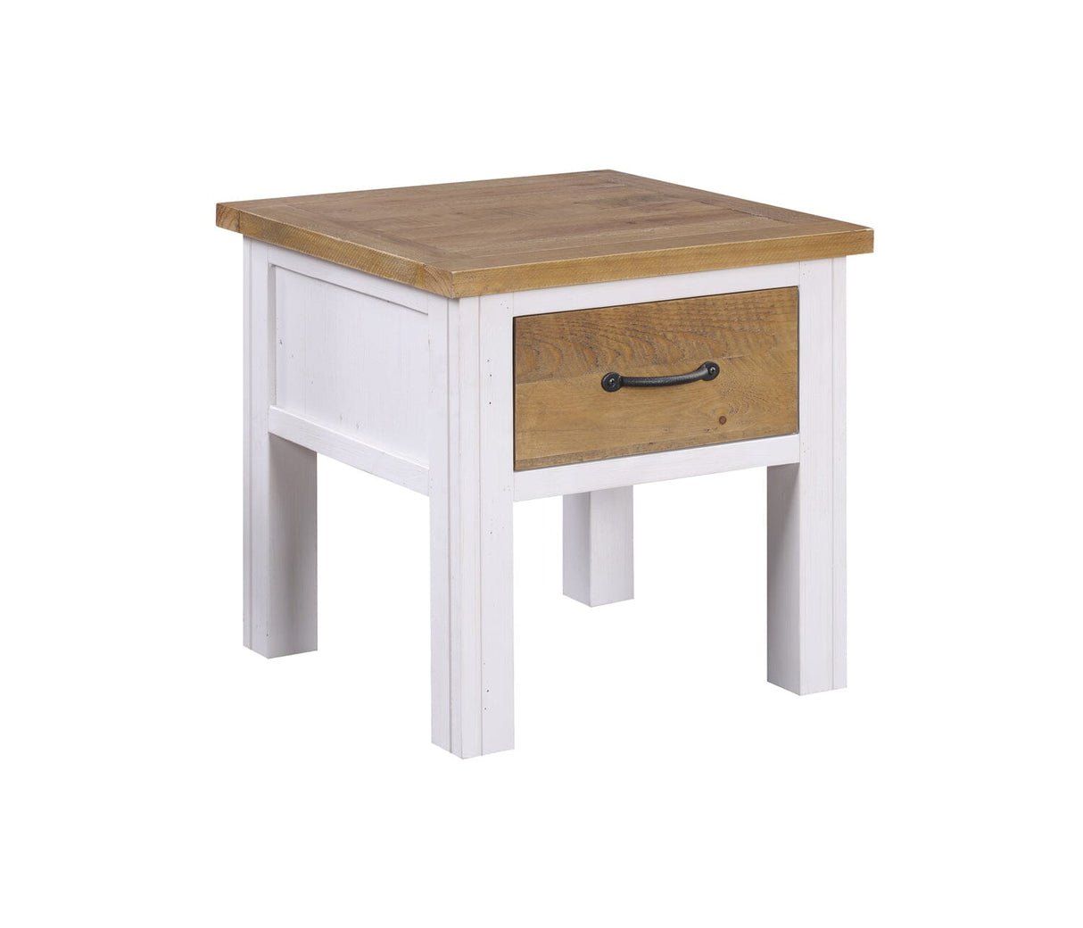 Baumhaus Splash of White - Lamp Table With drawer (VTTW10B)