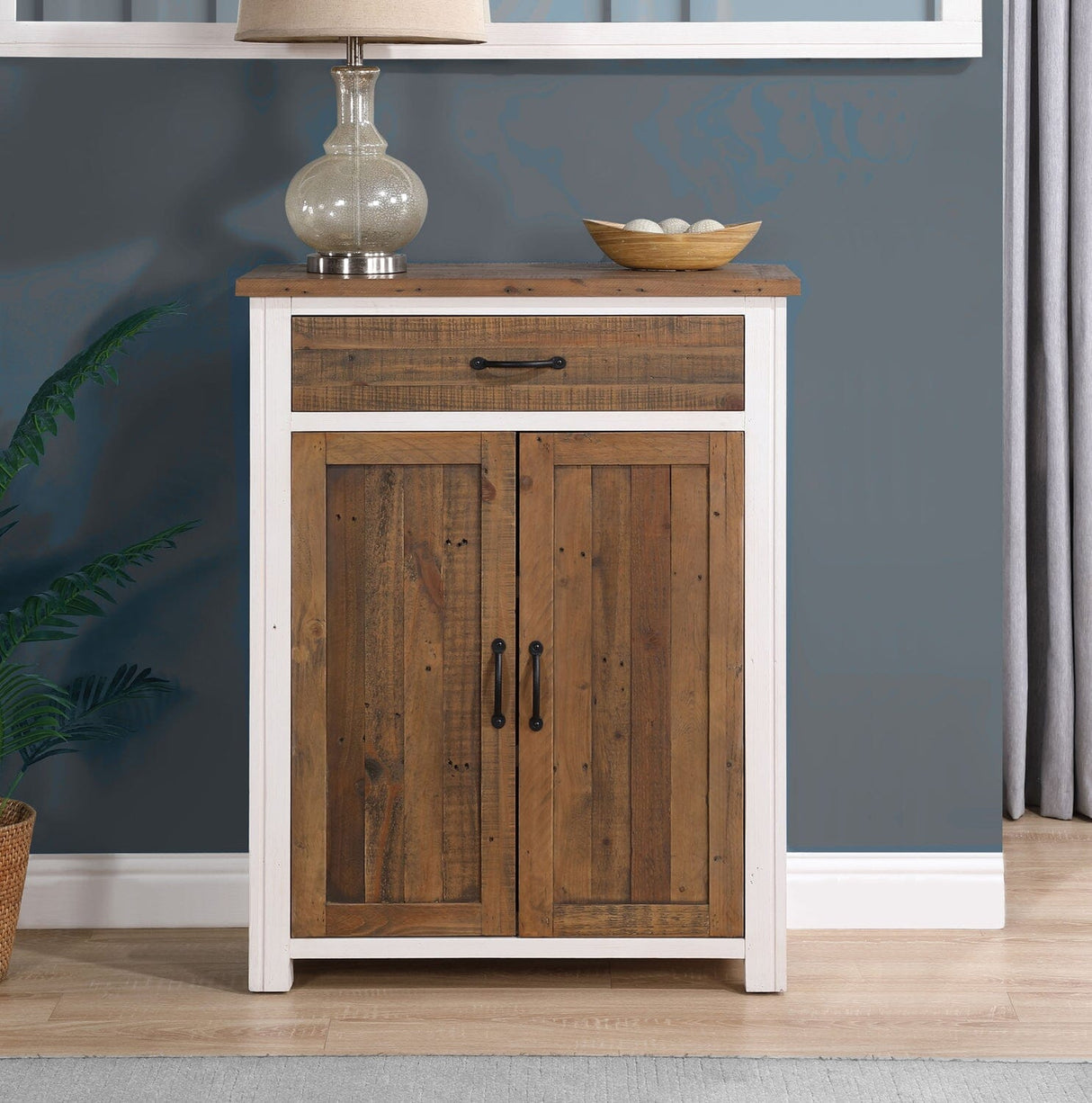 Baumhaus Splash of White - Shoe Storage Cupboard With Drawer (VTTW20A)