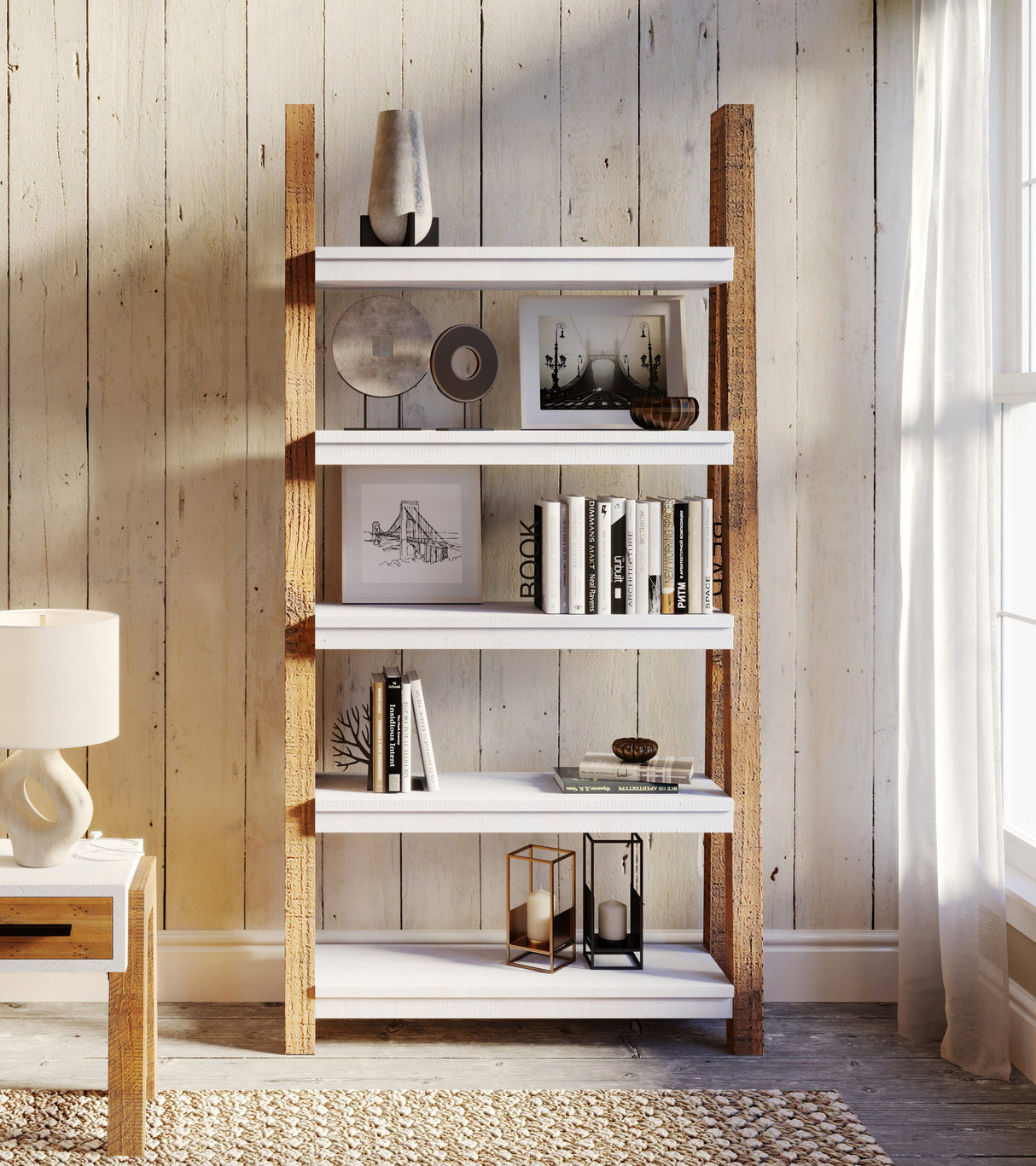 Baumhaus Trinity - Reclaimed Large Bookcase Open (VWP01C)