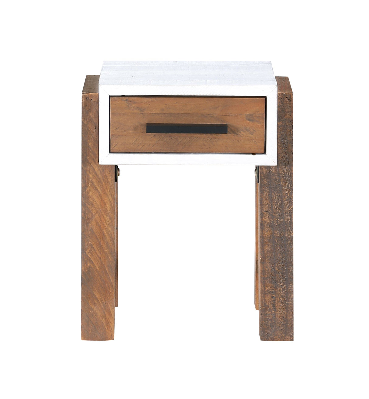 Baumhaus Trinity - Reclaimed Open Side Table With One Drawer (VWP10B)