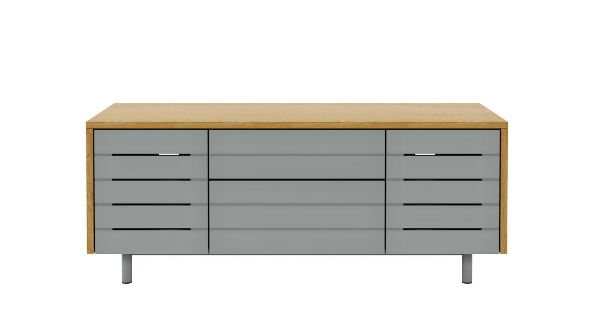 Alphason Venice 1200 Oak and Grey TV Stand (ADVE1200GRY)