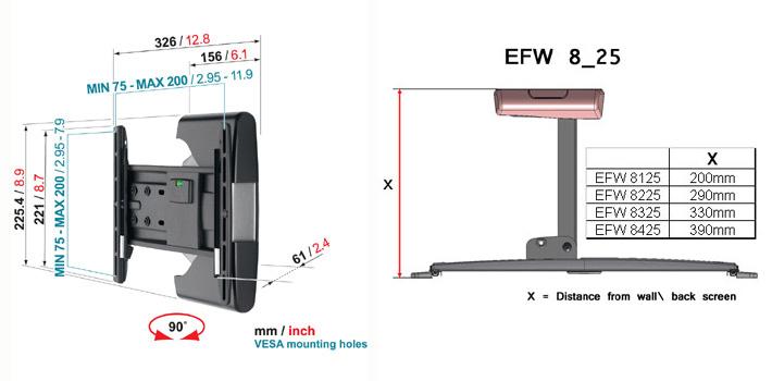 Vogels EFW8125 - Motion TV Wall Mount for screens up to 26 inch