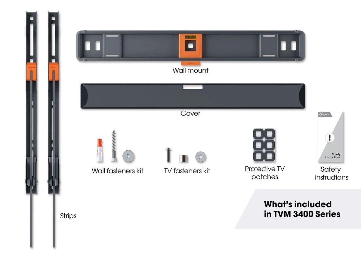 Vogels TVM 3405 TV (32-77") Fixed Black TV Wall Bracket