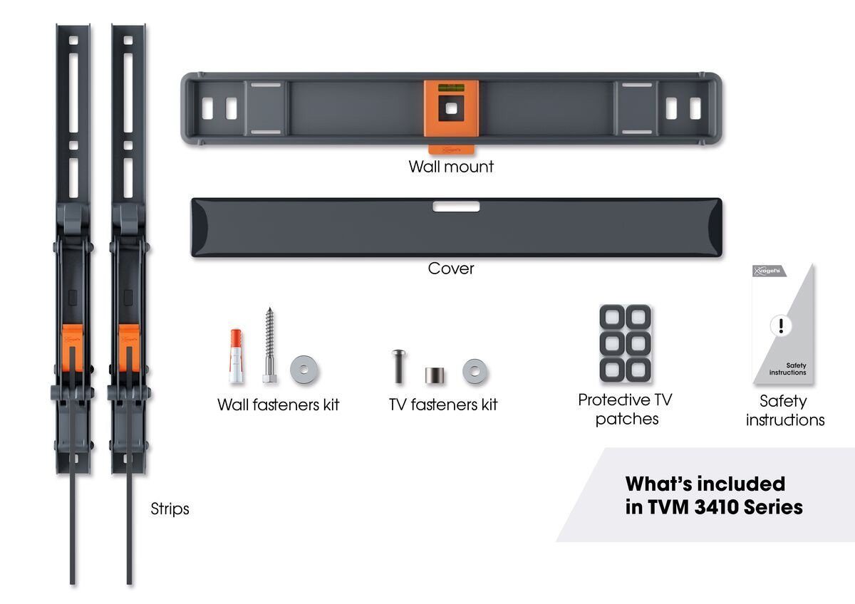 Vogels TVM 3415 TV (32-65") Tilting Black TV Wall Bracket
