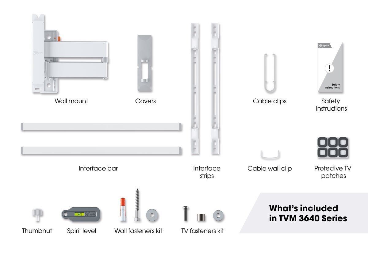 Vogels TVM 3645 TV (40-77") Double Arm White Wall Bracket
