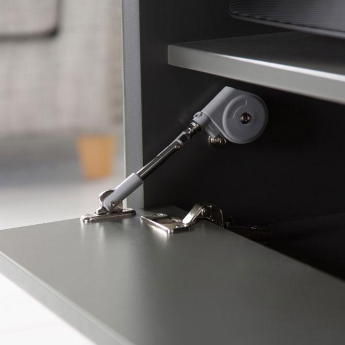 Alphason Carbon 1200 Black and Grey TV Stand ADCA1200-GRY