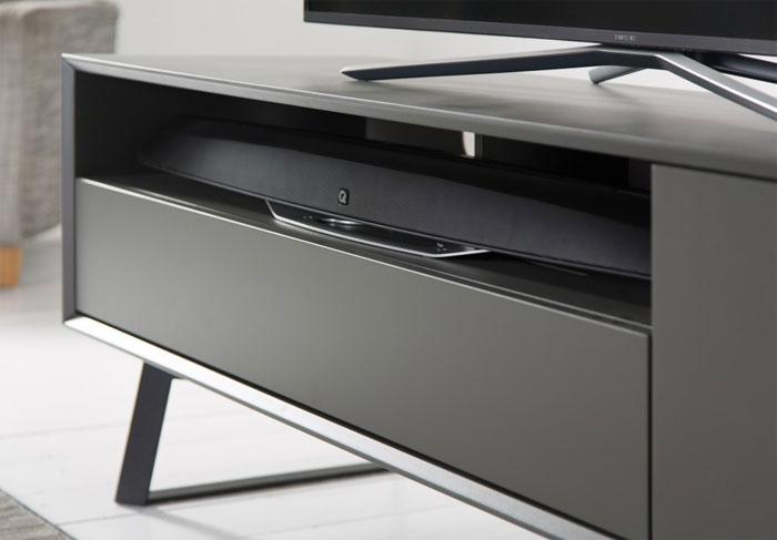Alphason Carbon 1600 Black and Grey TV Stand ADCA1600-GRY