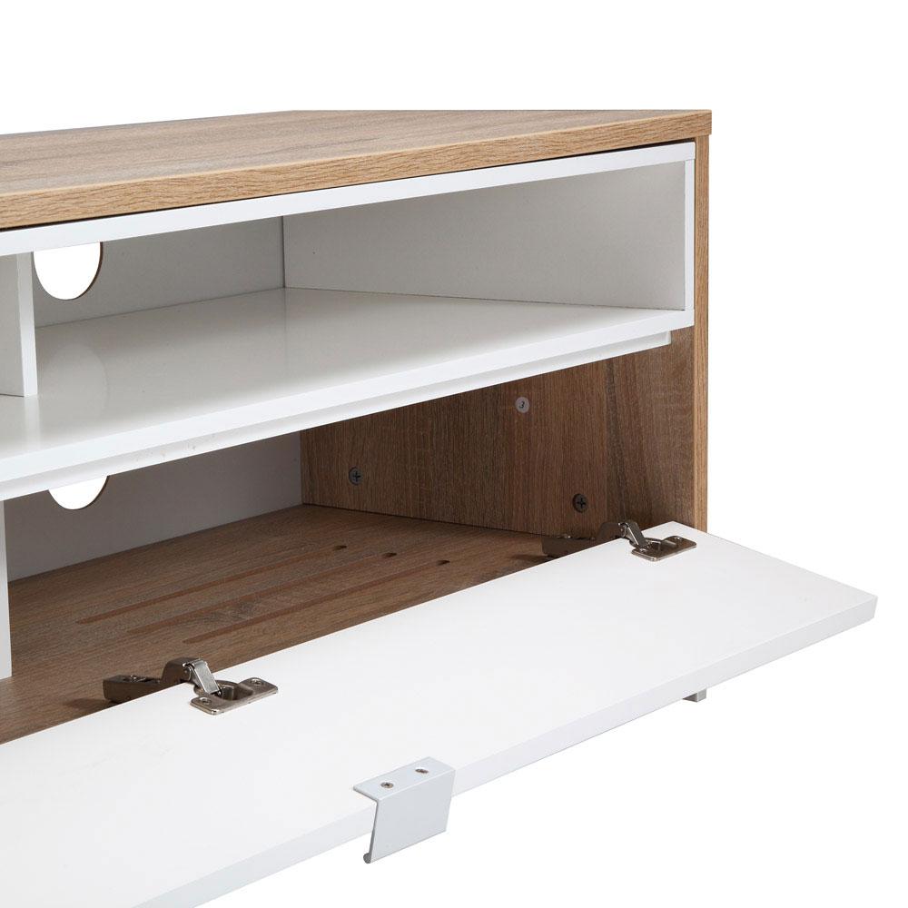 Alphason Chaplin ADCH1135 White and Oak TV Cabinet