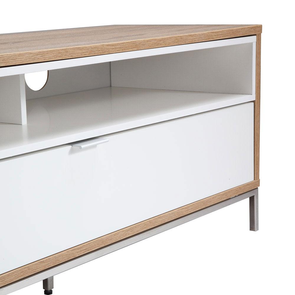 Alphason Chaplin ADCH1135 White and Oak TV Cabinet