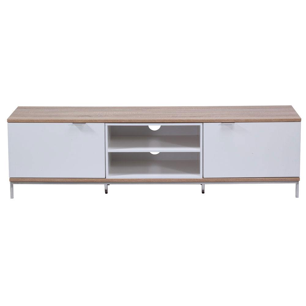 Alphason Chaplin ADCH1600 White / Light Oak TV Cabinet