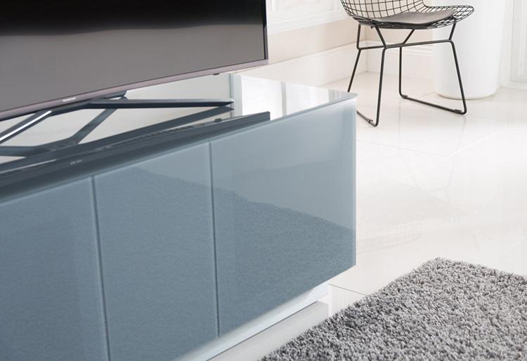Alphason Element EMT1250XL High Gloss Grey TV Cabinet 520mm Tall