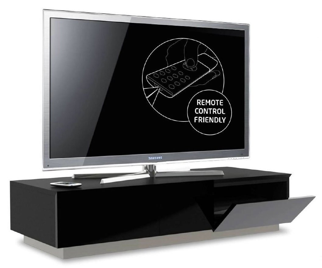 Alphason Element EMT1250 High Gloss Black TV Cabinet
