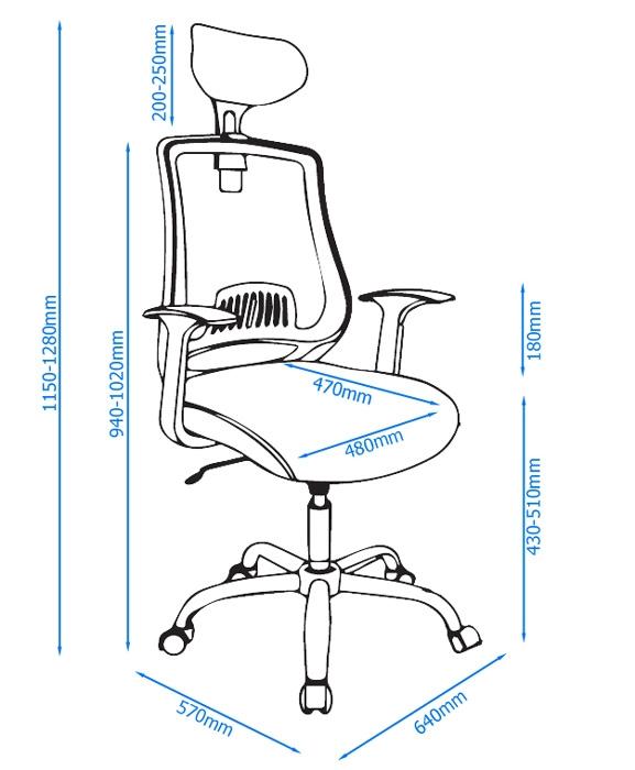 Alphason Florida Mesh Office Chair - AOC4125-BLK