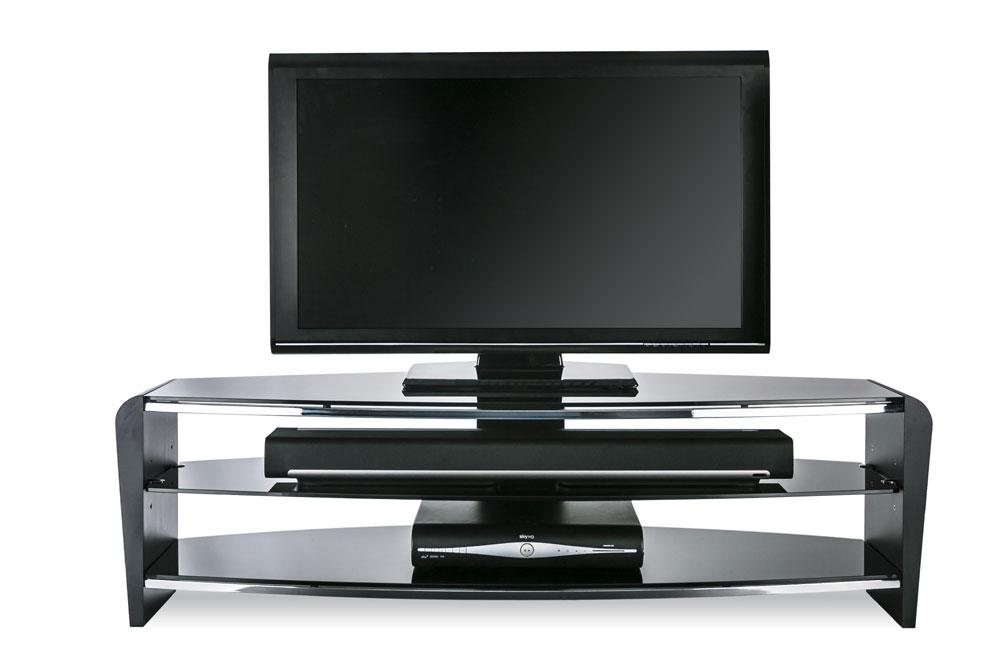 Alphason Francium Black TV Stand - FRN1400/3-BLK