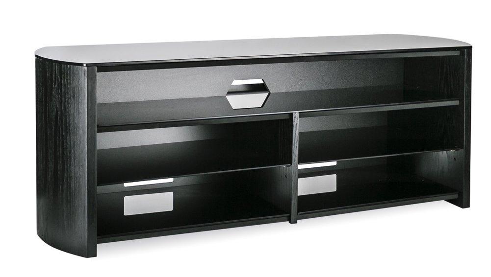 Alphason Finewoods Black Oak Soundbar Ready TV Stand - FW1350SB-BLK