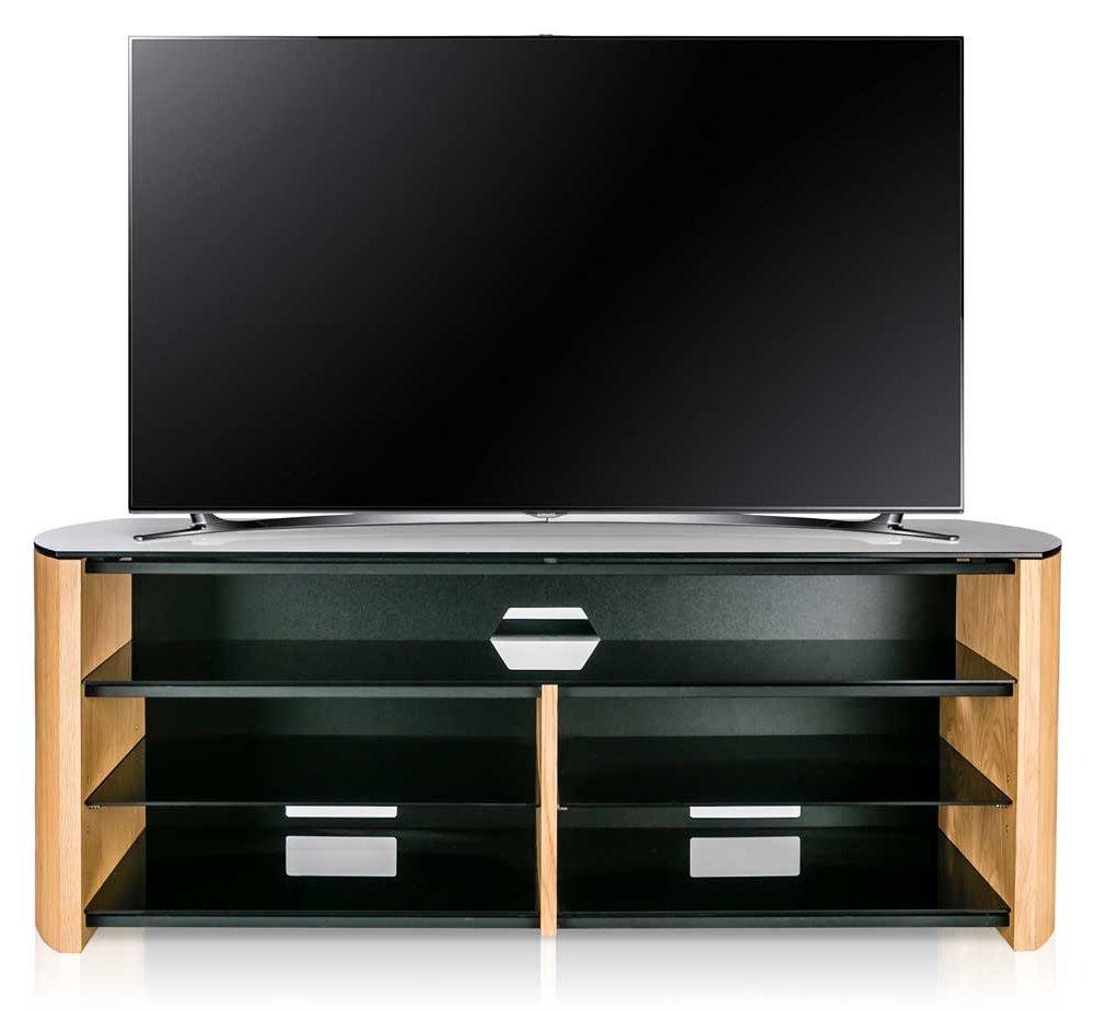 Alphason Finewoods Light Oak Soundbar Ready TV Stand - FW1350SB-LO