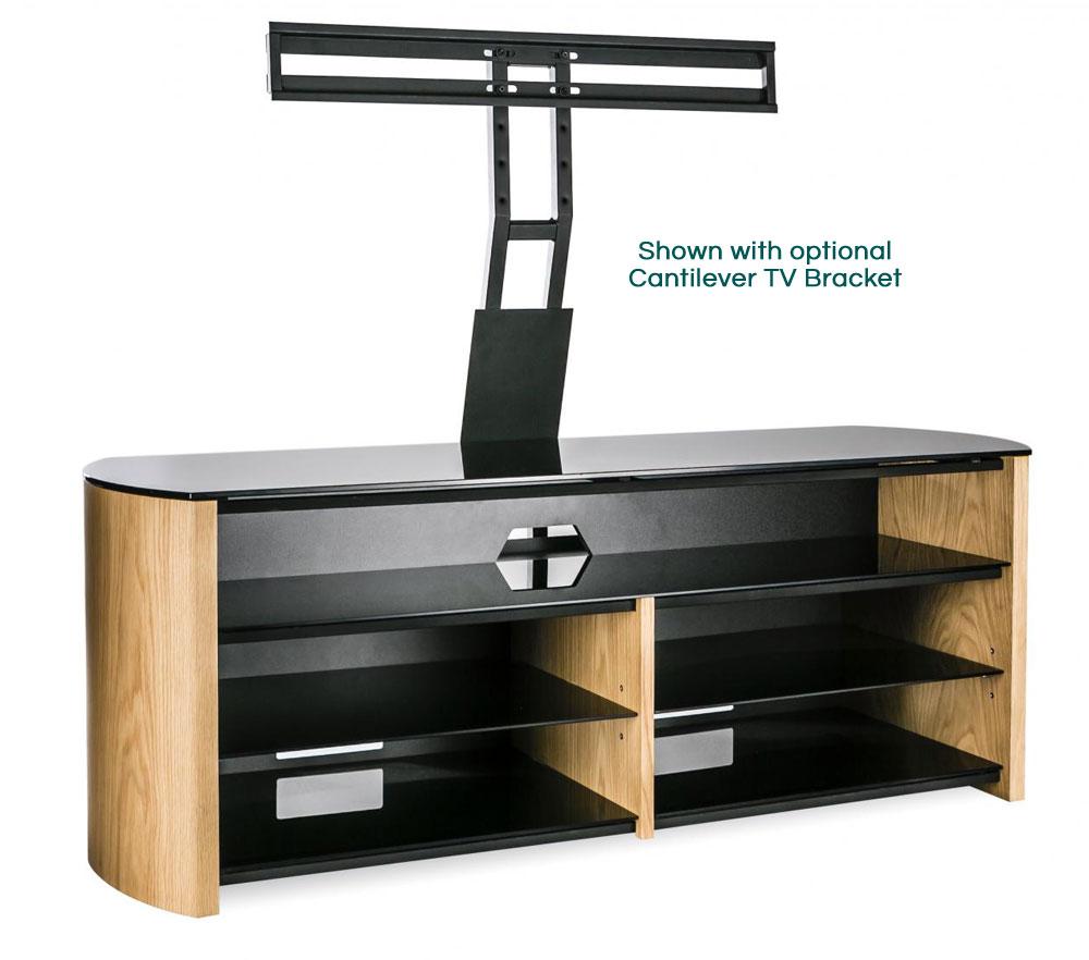 Alphason Finewoods Light Oak Soundbar Ready TV Stand - FW1350SB-LO