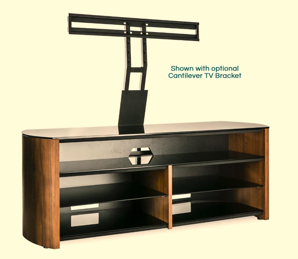 Alphason Finewoods Walnut Soundbar Ready TV Stand - FW1350SB-W