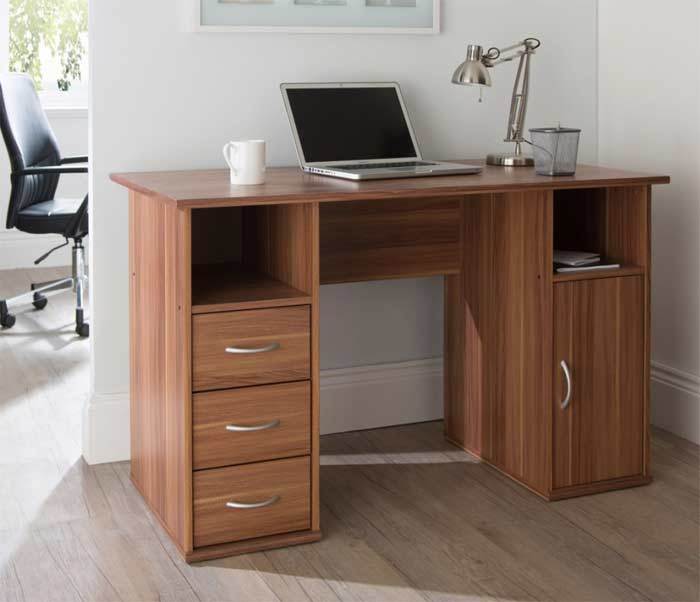 Alphason Maryland Walnut Computer Desk