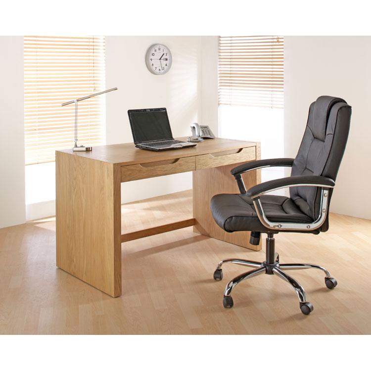 Alphason Houston Black Leather Chair (AOC4201-L-BK)