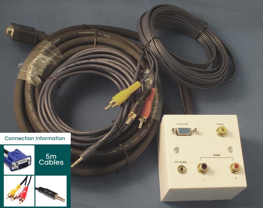 AV4-CP-SG4300 - Wall Plate with Cable Assembly 5m