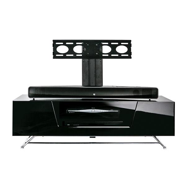 Alphason Chromium 1200mm TV Stand with Bracket in Black (CRO2-1200BKT-BK)