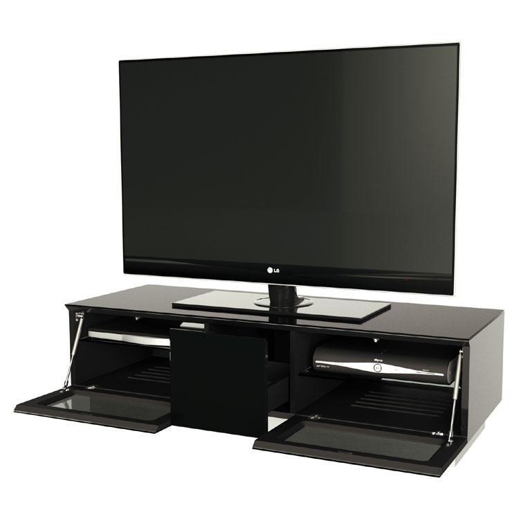 Alphason Element EMT1250 High Gloss Black TV Cabinet