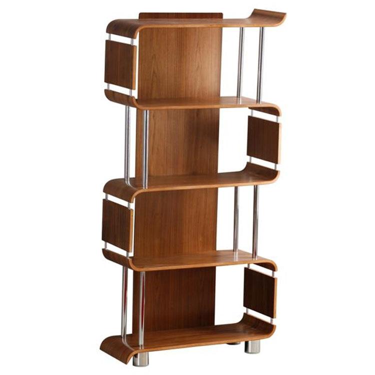 Jual Bali Curved Bookcase in Walnut (BS201-WAL)