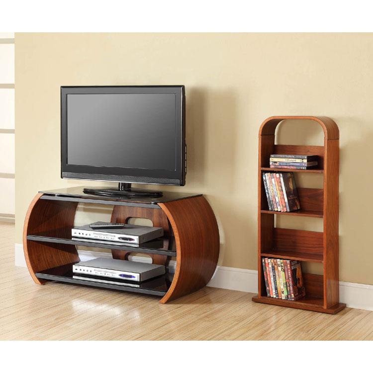 Jual San Marino Curved Walnut DVD/CD Rack (JF501)