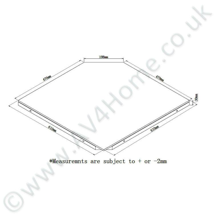 Jual Curve PC201-CCB Corner Connector in Black Glass