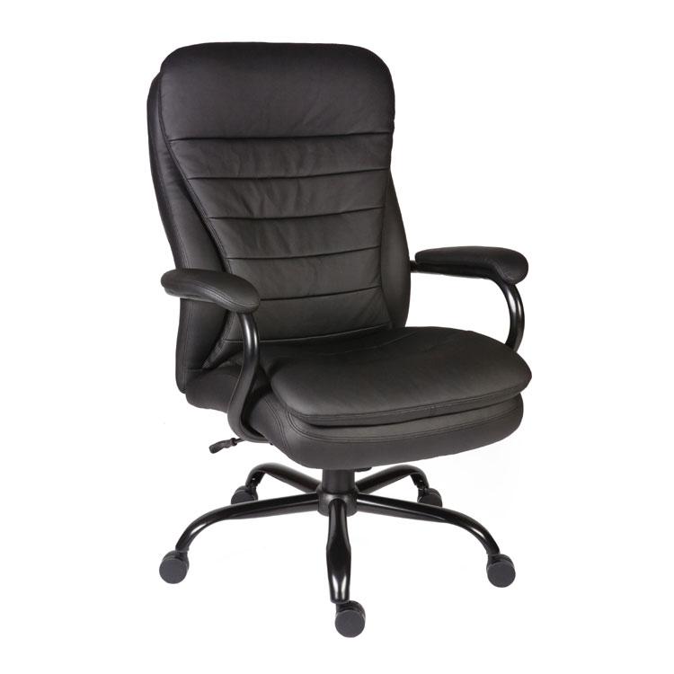 Teknik Goliath Black Leather Heavy Duty Executive Chair (B991)
