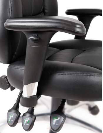 Teknik Portland Luxury Black Leather Operator Chair (6902PB)