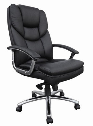 Teknik Skyline Black Italian Luxury Leather Executive Chair (9410386BLK)