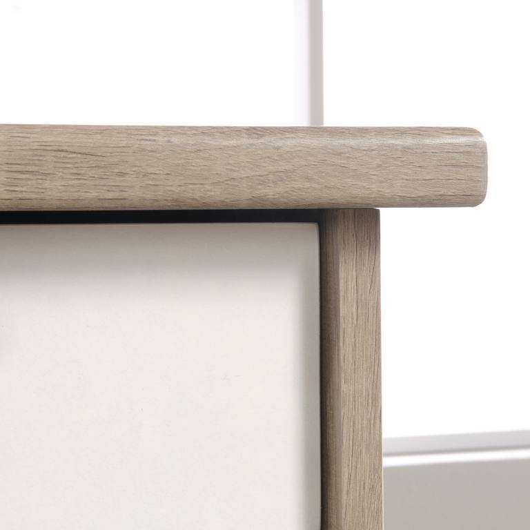 Teknik Avon Oak and White Desk with Leather Handles (5423235)