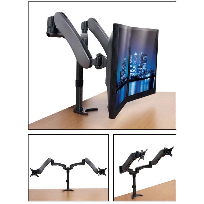 B-Tech BT7384 - Full Motion Dual Gaming Monitor Mounts