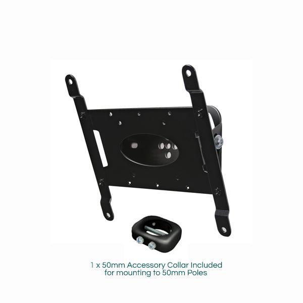 BT7523B - Black Tilting TV Wall Bracket + 1 x BT7052 Collars