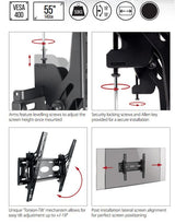 B-Tech BT8431 Universal Tilting TV Wall Bracket to suit Screens up to 55 inches