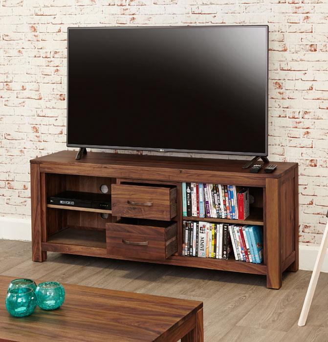 Baumhaus Mayan Walnut Widescreen Television Cabinet (CWC09B)