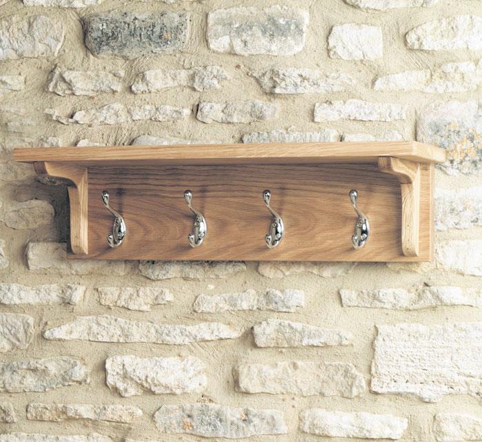 Baumhaus Mobel Oak Wall Mounted Coat Rack (COR20B)