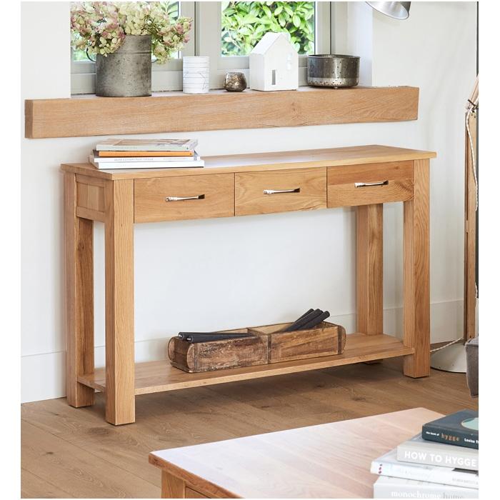 Baumhaus Mobel Oak Console Table (COR02C)