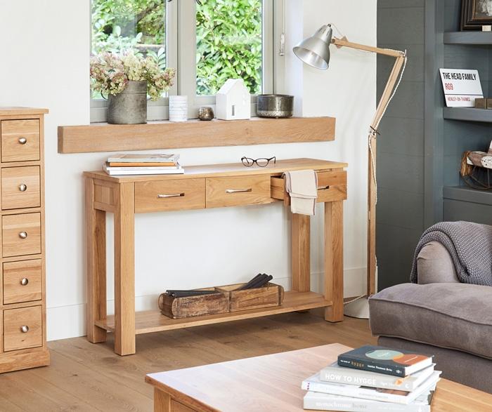 Baumhaus Mobel Oak Console Table (COR02C)