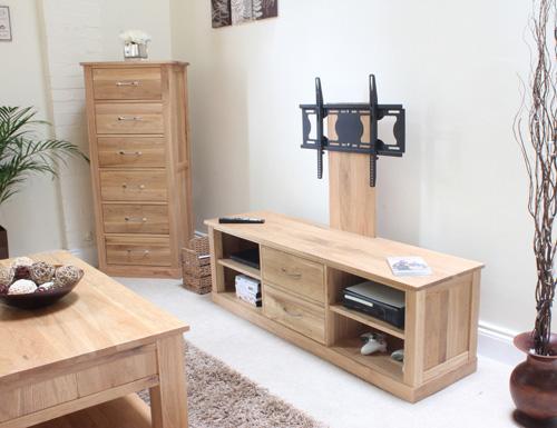 Baumhaus Mobel Oak Cantilever TV Stand (COR09E)
