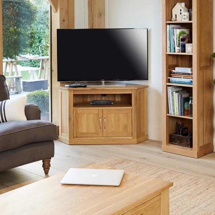 Baumhaus Mobel Oak Corner Television Cabinet (COR09C)