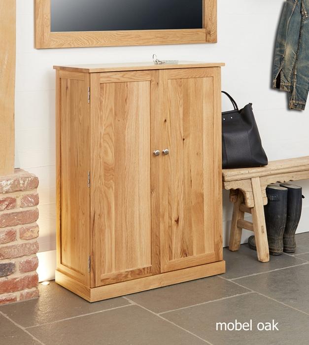 Baumhaus Mobel Oak Large Shoe Cupboard (COR20D)