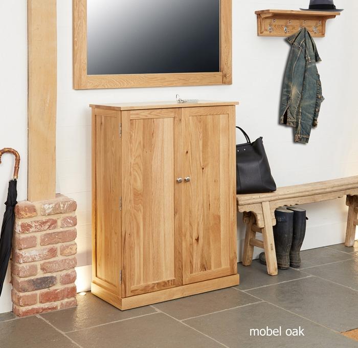 Baumhaus Mobel Oak Large Shoe Cupboard (COR20D)