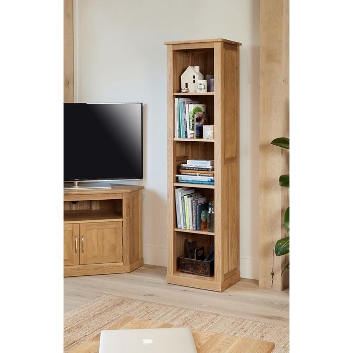 Baumhaus Mobel Oak Narrow Bookcase (COR01D)