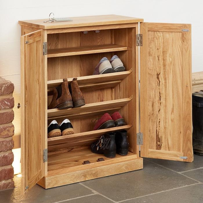 Baumhaus Mobel Oak Shoe Cupboard (COR20A)