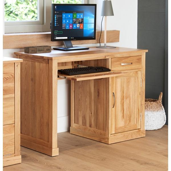 Baumhaus Mobel Oak Single Pedestal Computer Desk (COR06B)